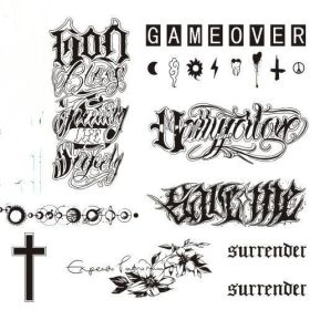 Tattoo Stickers (Option: 8Totem B sheets)