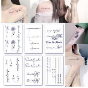 Tattoo Stickers (Option: Plain flower 6sheets)